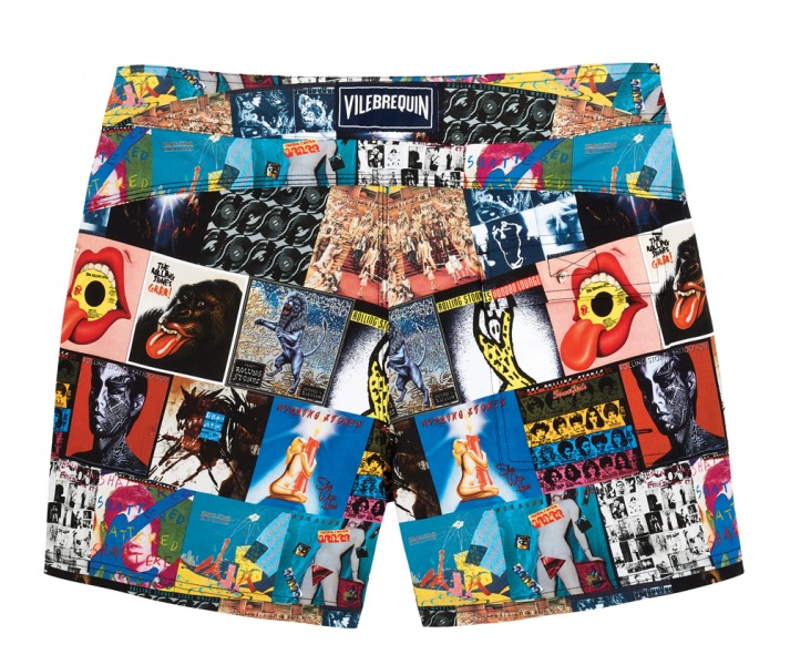 The famous Moorea board shorts with a Rolling Stones print